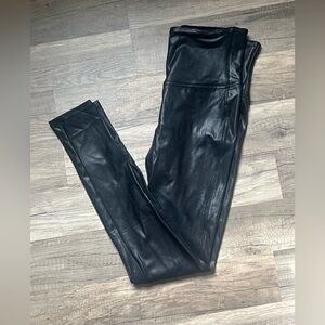 SPANX Faux Leather Look Black Leggings